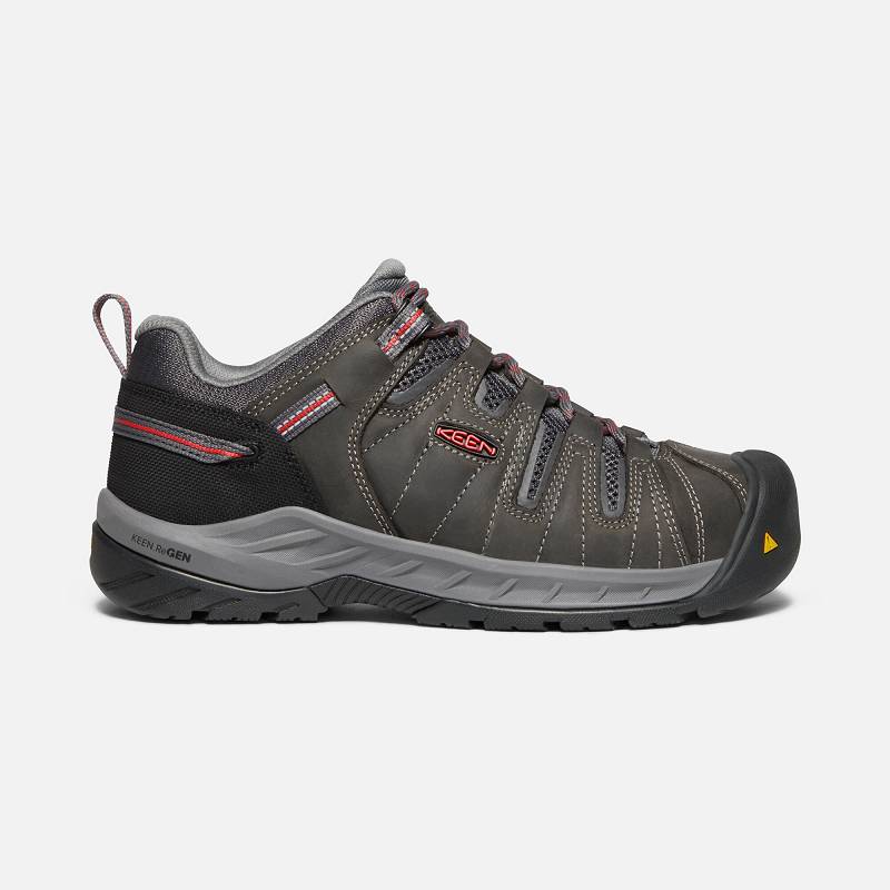 Keen Flint II Steel Toe Sicherheitsschuhe Damen DE-15972 Magnet/Rose - Keen Damenschuhe Olivgrün